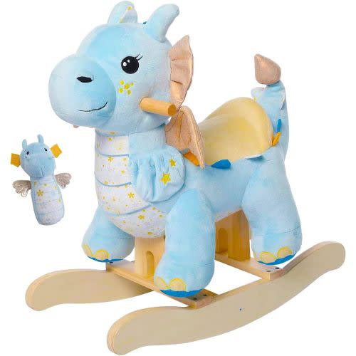 Blue Dragon Rocking Horse for Toddlers 12 Months+ Plush Stuffed Toy