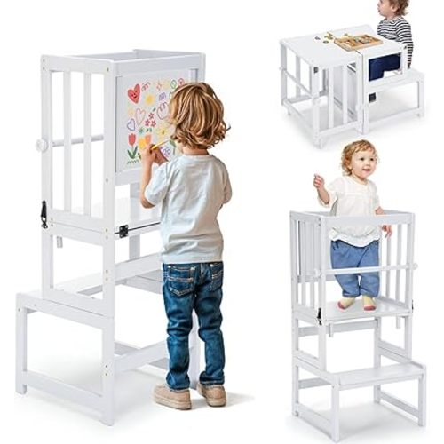COSYLAND 3-in-1 Multifunctional Toddler Standing Tower