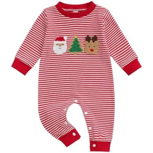 Newborn Baby Boy Knit Romper Truck Jumpsuit Striped Waffle Warm Clothes One Piece Fall Winter Outfits