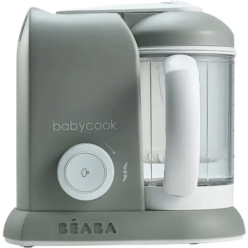 BEABA Babycook Solo 4 in 1 Baby Food Maker, Processor, Steam Cook and Blender, Large Capacity 4.5 Cups, Healthy at Home, Dishwasher Safe, Cloud