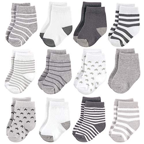 Hudson Baby Baby Girls' Cotton Rich Newborn and Terry Socks