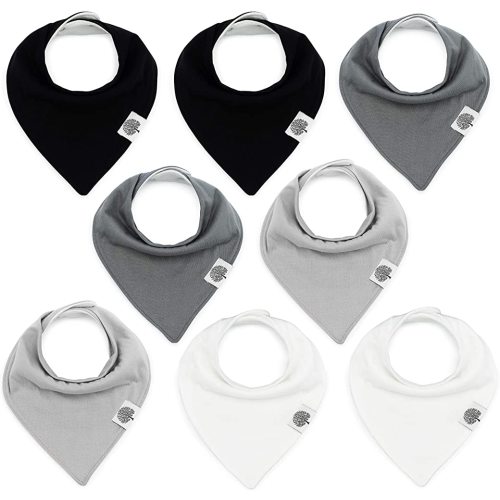 Parker Baby Bandana Drool Bibs – 8 Pack Baby Bibs for Boys, Girls, Unisex -"The Basics Set"