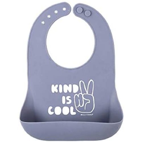 Bella Tunno Wonder Bib - Adjustable Silicone Baby Bibs for Girls & Boys, Durable and Waterproof BPA Free Silicone, Kind is Cool