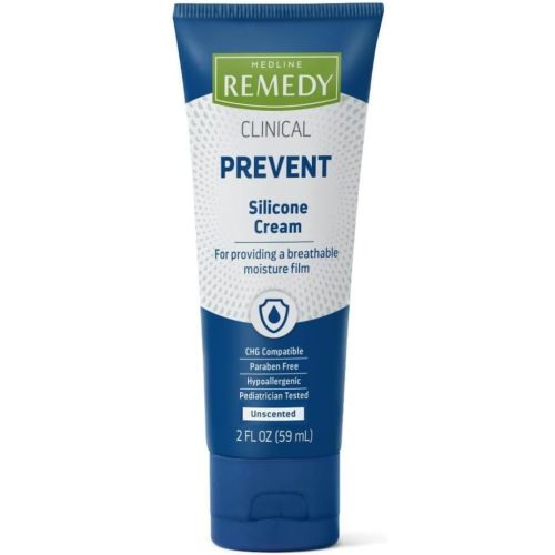 Medline Remedy Clinical Silicone Cream Unscented, Chapped, Sensitive Skin, Breathable, Incontinence Care, Soothing, Breathable Film, Moisturizing, Nourishing 2 Fl Oz (Pack of 1)