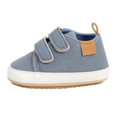 Zwiiyzr Unisex Baby First Walking Shoes 0-15 Months Infant Sneakers Boys Girls Shoes Non-Slip Rubber Sole High-Top Toddler Activewear Crib Shoes Newborn Loafers Flats Blue