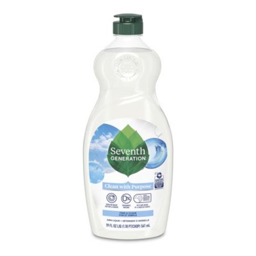 Seventh Generation Dish Soap Liquid, Free & Clear, 19 oz