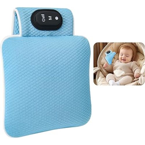 Balnore Baby Crib Vibrating Soother with 3 Adjustable Modes & 4 Level Timer,Providing Gentle Vibration for Newborns,Perfect for Cribs/Strollers/Travel,Made of Durable Materials,Easy to Clean