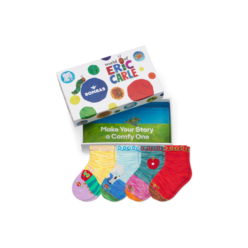 Toddler Eric Carle Lightweight Calf Sock 4-Pack Gift Box
