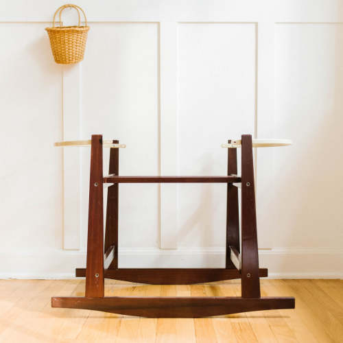 Modern Rocking Bassinet Stand - Espresso
