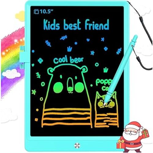 LCD Writing Tablet Doodle Board,10.5 inch Colorful Drawing Pad,Electronic Drawing Tablet, Drawing Pads,Travel Gifts for Kids Ages 3 4 5 6 7 8 Year Old Girls Boys (Blue)