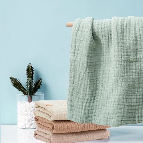 ANEIDA Baby Muslin Washcloths, 5 Pack 100% Cotton Baby Bath Towels, Saliva Towel Wash Cloth Set for Baby Soft Multi-Colors Baby Burping Cloth Newborn Gift Sets - Colorful - one size