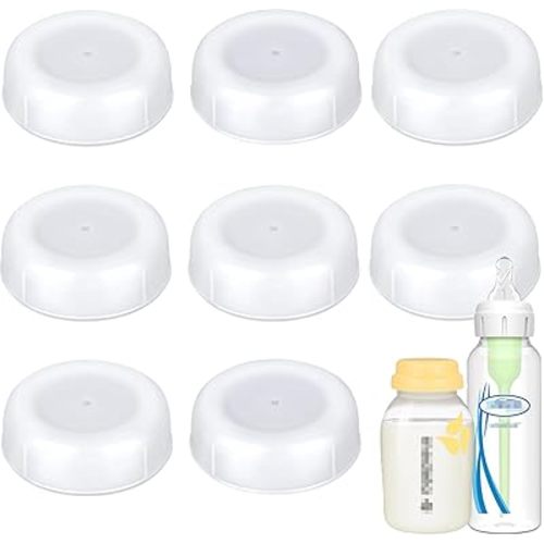(9-PCs) Travel Bottle Caps Compatible with Dr Brown Narrow Bottles, Storage Caps Replacement for Medela Bottles, Bottle Caps Fit Ameda Evenflo Gerber Lifefactory, Parents Choice Bottles - Model B