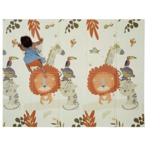Childlike Behavior Reversible Tummy Time Mat For Infants And Toddlers-safari