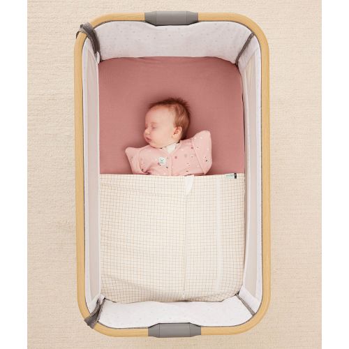 Baby Tuck Sheet Caramel Grid