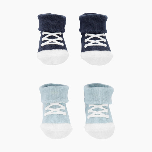 Carter's Keepsake Booties (2 Pack) - Sneaker Blue, NB