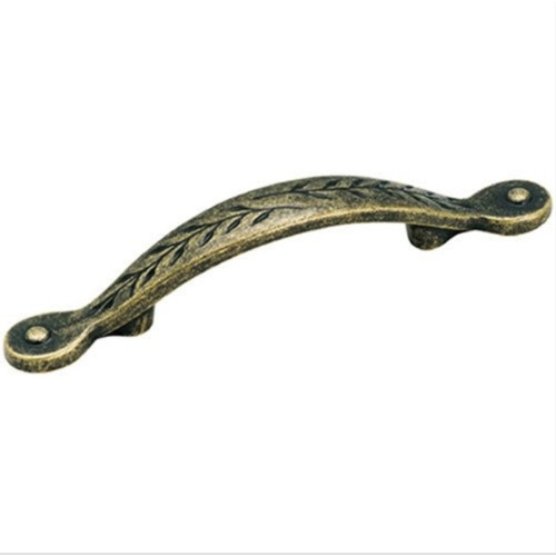 3" Leaf Pull Weathered Brass