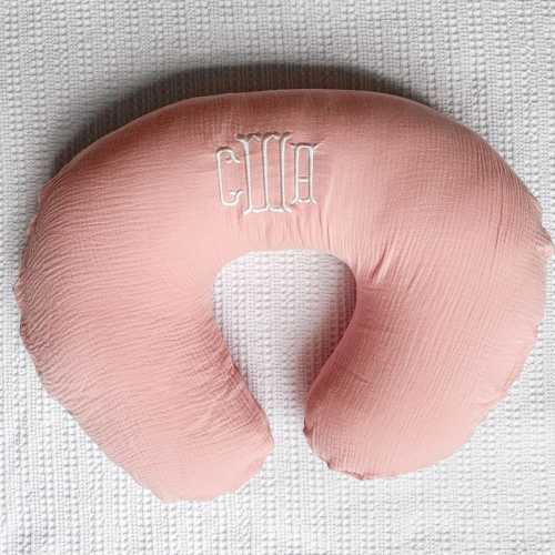 Custom Embroidered Nursing Boppy Cover for Baby Girl | Breastfeeding Pillow Cover | Baby Shower Gift | Monogram and Name Personalization