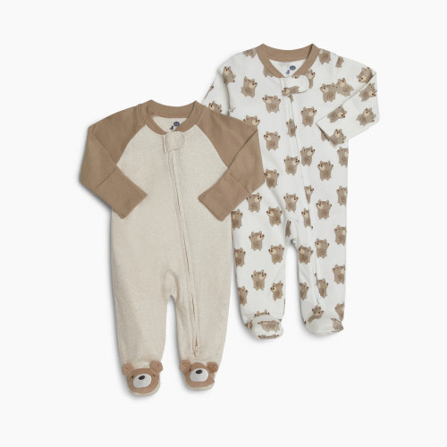 Small Story Printed Footie (2 Pack) - Bear Hugs, 6-9 M