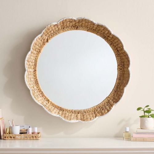 Hudson Scallop Round Mirror (30")
