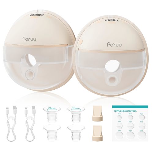 Paruu Hands Free Breast Pump P16, Wearable Breast Pump Electirc Portable with 4 Modes & 12 Levels, Max 309mmHg Strong Suction 19/21/24mm Flange Inserts Wearable Breastfeeding Pump, 2 Pack?Nude for sale | Las Vegas, NV | Nellis Auction