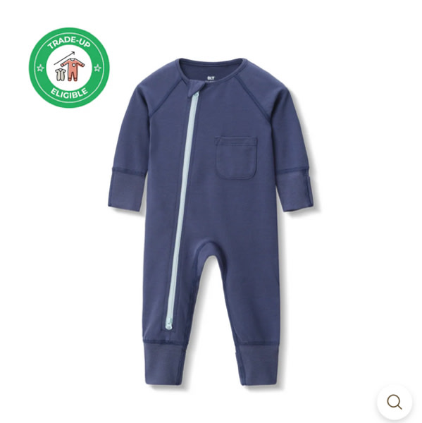 Organic Blueberry Zip Romper | Baby Sleeper | Our Little Treasures