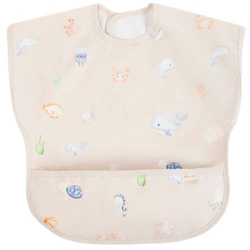 Ali+Oli Smock Bib for Baby & Toddler Short Sleeve (Undersea)