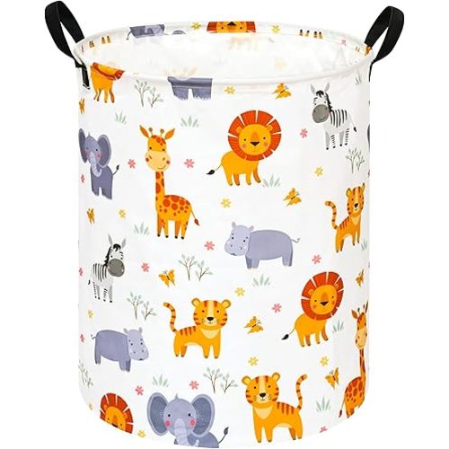 Round Laundry Hamper Storage Basket Laundry Organizer Hamper Storage Bins Clothes Box Nursery Hamper Gift Basket with Handles