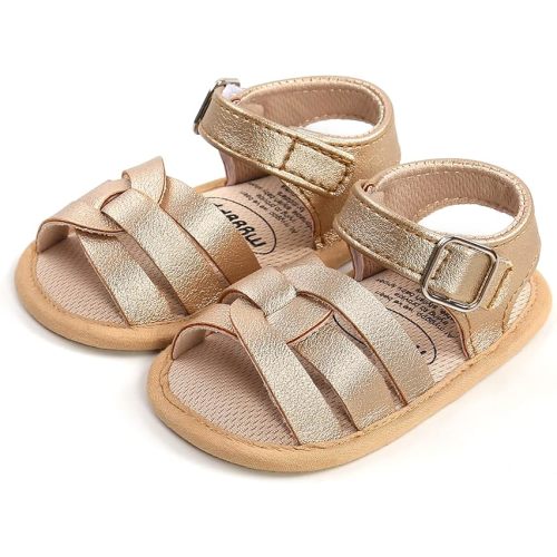 RVROVIC Baby Boys Girls Sandals Premium Soft Anti-Slip Rubber Sole Infant Summer Outdoor Shoes Toddler First Walkers