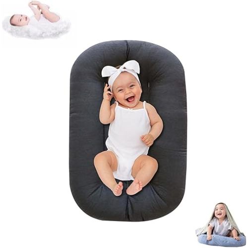 Baby Lounger for Infants 0-12 Months, Bionic Design Baby Nest Sleeper Baby Lounger Soft Organic Cotton Breathable Lounger