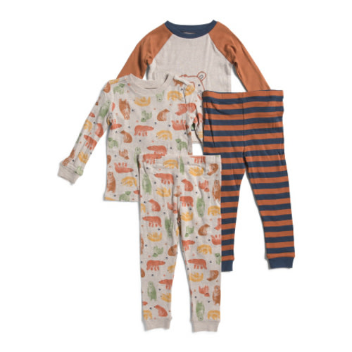 Infant Boys 4pc Bear Pajama Set | Baby Boys (0-24m) | Marshalls