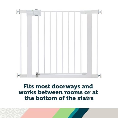 Safety 1st Easy Install 28" High Walk Thru Gate, Fits Between 29" and 38" - 1-Pack - Original Size - White