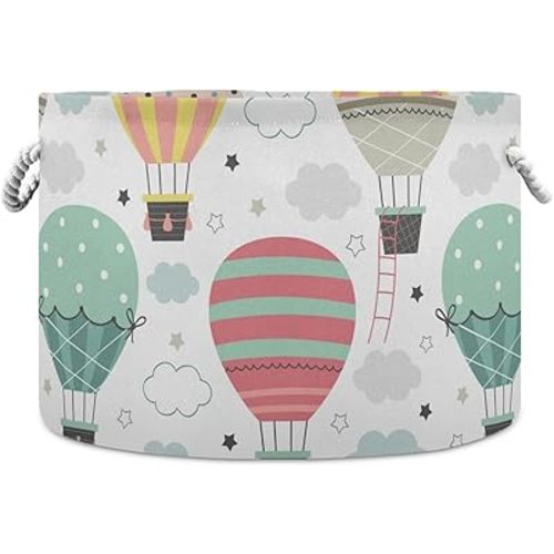 Hot Air Balloon Large Storage Basket for Toys Storage Bin Box Kids Laundry Hamper for Nursery Clothes, Toys, Books, Home Decor