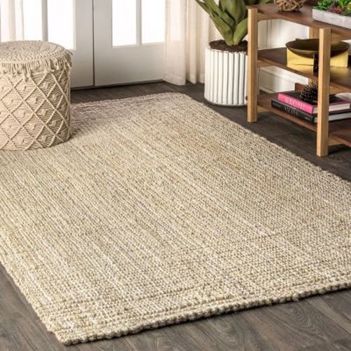 5'x8' Hiro Hand Woven Chunky Jute Area Rug, Ivory - Jonathan Y