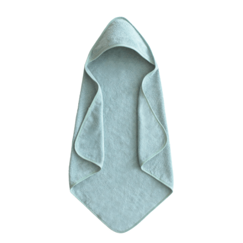 Mushie Baby Hooded Towel | Sea Mist