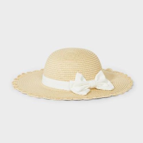 Scalloped Edge Paper Straw Hat