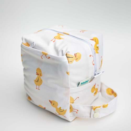 Reversible Mini Storage Travel Cube Diaper Pod with Exterior Storage Pocket