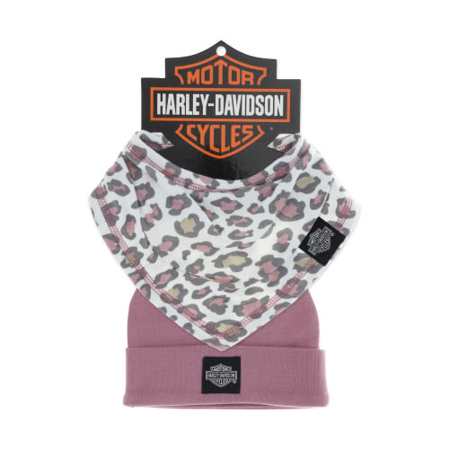 Infant Girls Bib & Beanie Set