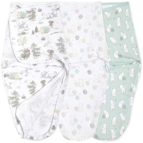 aden + anais Essentials Easy Wrap Swaddle - Easy Swaddle Newborn Swaddle Sack, Baby Swaddles, Sleep Sack Wearable Blanket