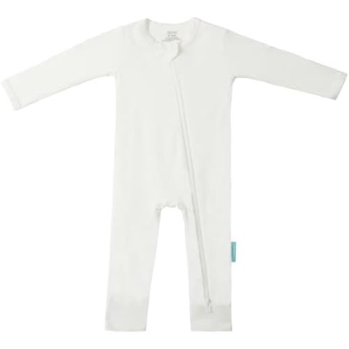 Baby Long Sleeve Romper Jumpsuit, Premium Soft Rayon One Piece Pajamas Boy Girl 2-Way Zipper Coverall Sleeper