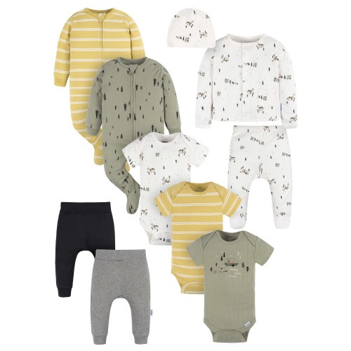Gerber Baby Boy Shower Gift Set, 10-Piece, Sizes Newborn - 3/6 Months