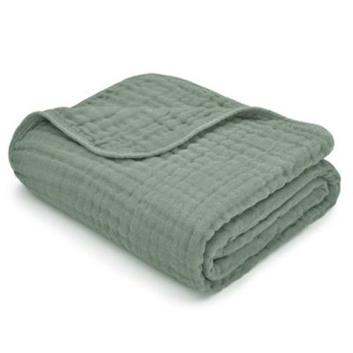 Baby Muslin Blanket, Large 40" X 40" By Comfy Cubs (Fern, Baby - Muslin)