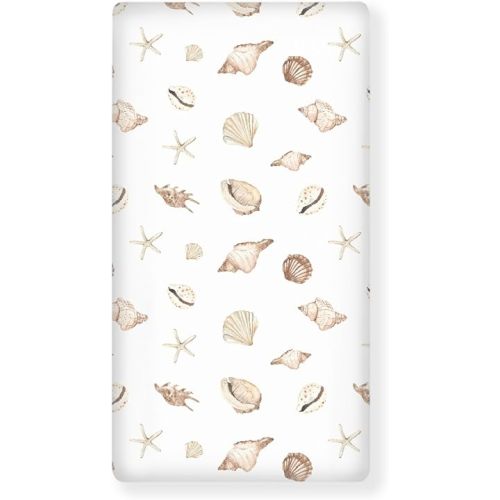 Underwater World Fitted Crib Sheet Sea Life Baby Crib Sheet Fit Standard Crib and Toddler Mattress,Crib Mattress Sheets for Boys Girls 28"x52"