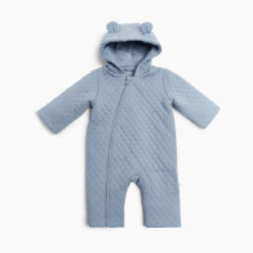 Tiny Kind Quilted Bunting Suit - Faded Denim, 0-3 M