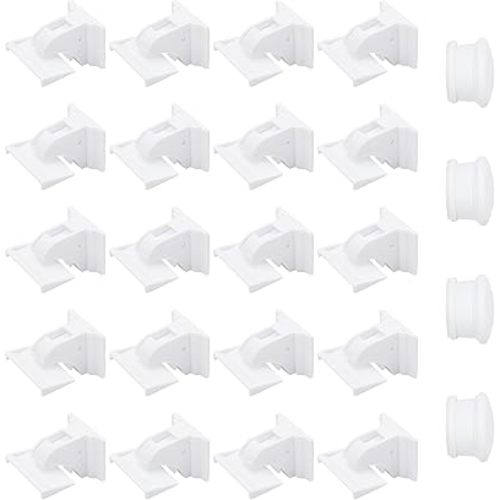 MATANA 20 Pack Magnetic Cabinet Locks Baby Proofing (20 Locks + 4 Keys) Adhesive Easy Installation, No Drilling Child Proof Cabinet Locks Magnetic Drawer Locks
