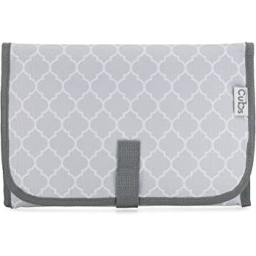 Baby Changing Pad, Portable Diaper Changing Pads for Newborn Girl & boy – Waterproof Travel Changing Station- Gift by Comfy Cubs (Grey Pattern, Compact)