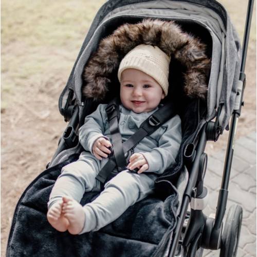 baby luno Nordic Footmuff Pram Liner - Classic Black