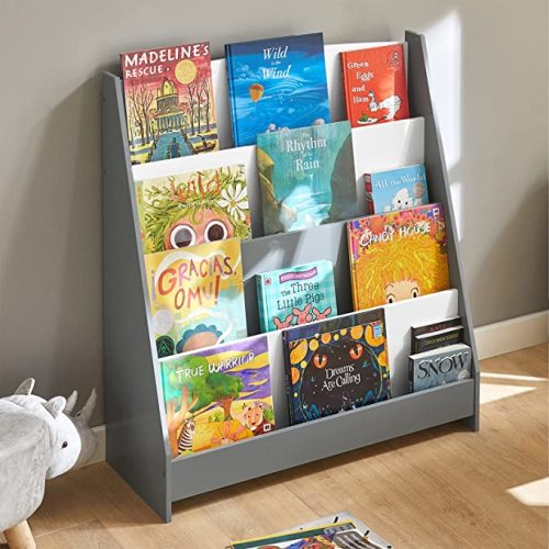 Grey 4-Tier Children Kids Bookcase