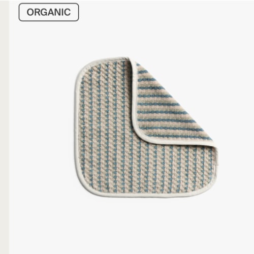 Organic Mini Mosaic Baby Washcloth (Wave and Sage) – Parachute Home