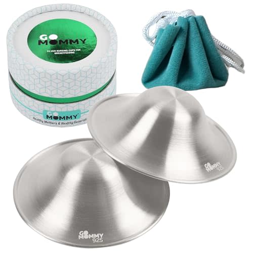 The Original Silver Nursing Cups, Nipple Shields for Nursing Newborn, Nipple Protector for Breastfeeding, Nipple Covers Breastfeeding, No Need Nipple Cream, Newborn Essentials Must Haves