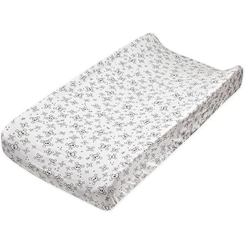 HonestBaby Boys Organic Cotton Changing Pad Cover, Tossed Skulls, One Size